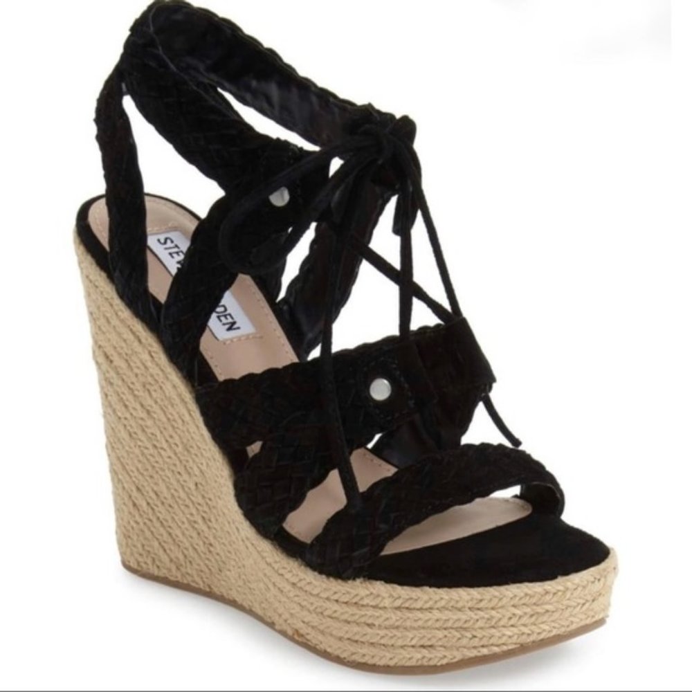 Steve Madden Espadrille Platform Wedge Sandals 7.5